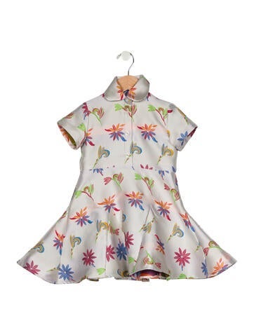 Jonathan Cohen Sizes 2-6 TRR x Floral Jacquard Shirt Dress 5