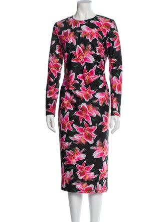Jonathan Cohen Floral Print Long Dress