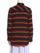 Jonathan Cohen Silk Striped Button-Up Top