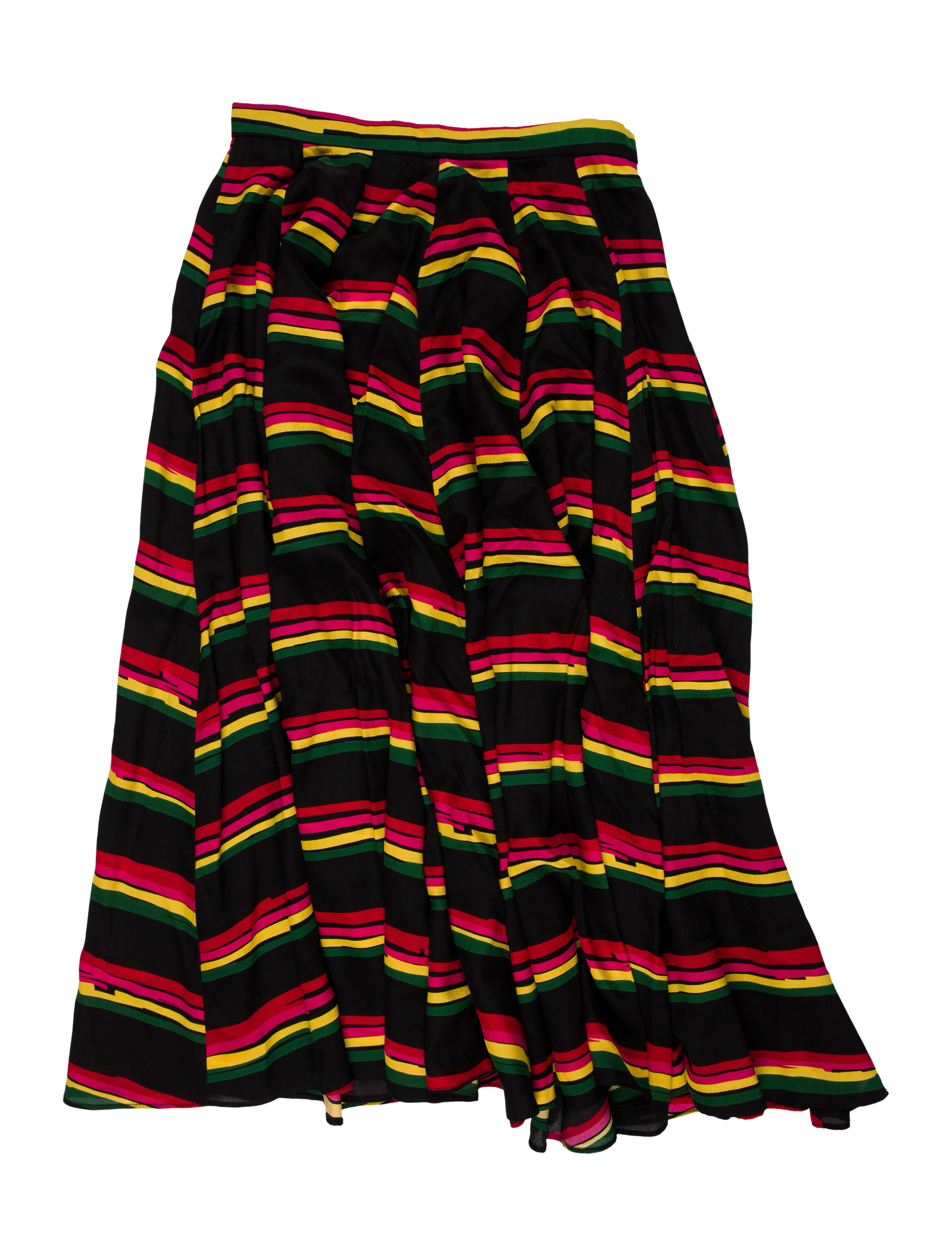Jonathan Cohen Striped Midi Length Skirt