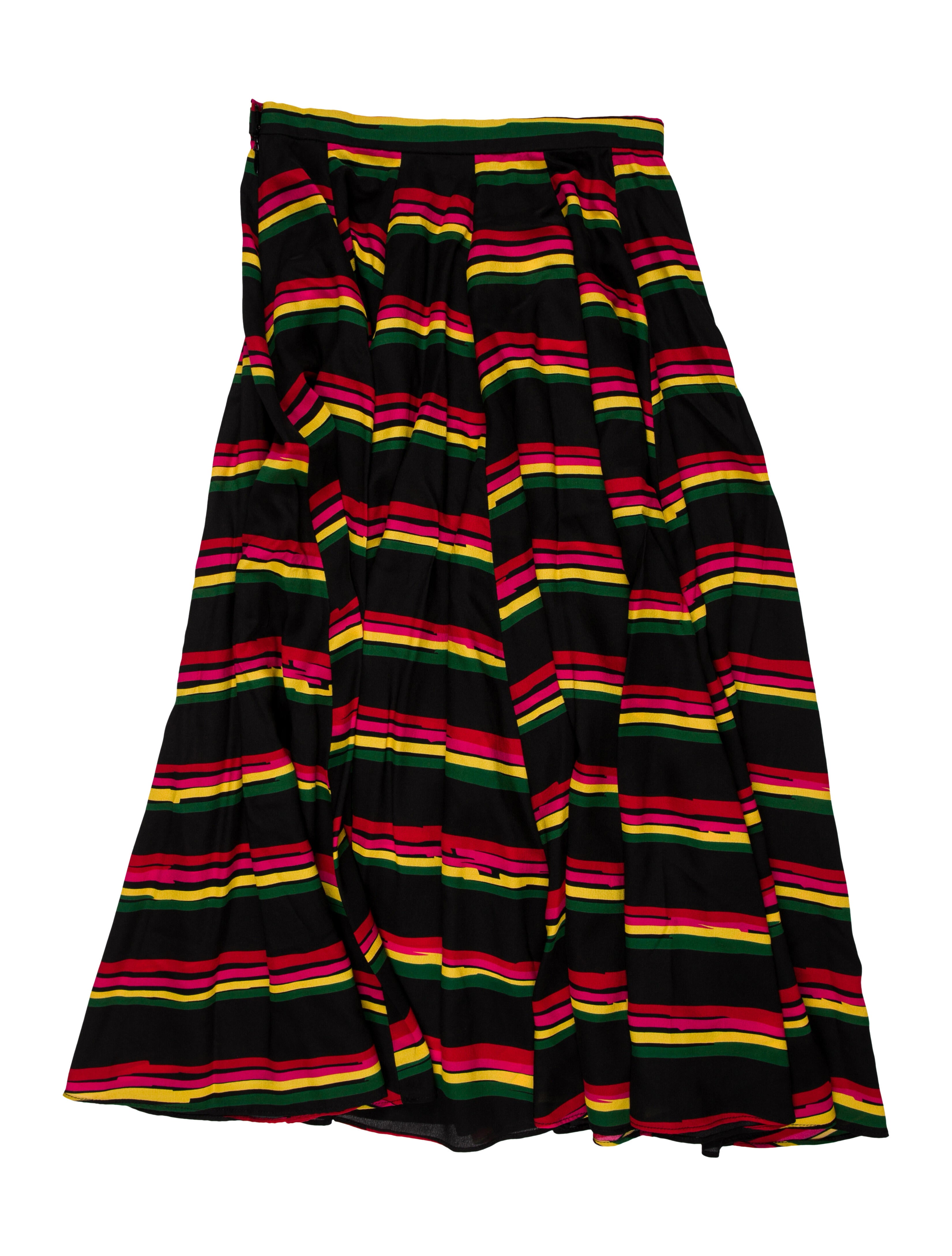 Jonathan Cohen Striped Midi Length Skirt