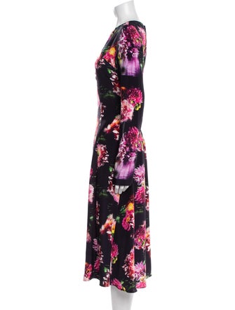 Jonathan Cohen Floral Print Long Dress