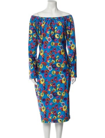 Jonathan Cohen Dresses Floral Print Midi Length Dress XL