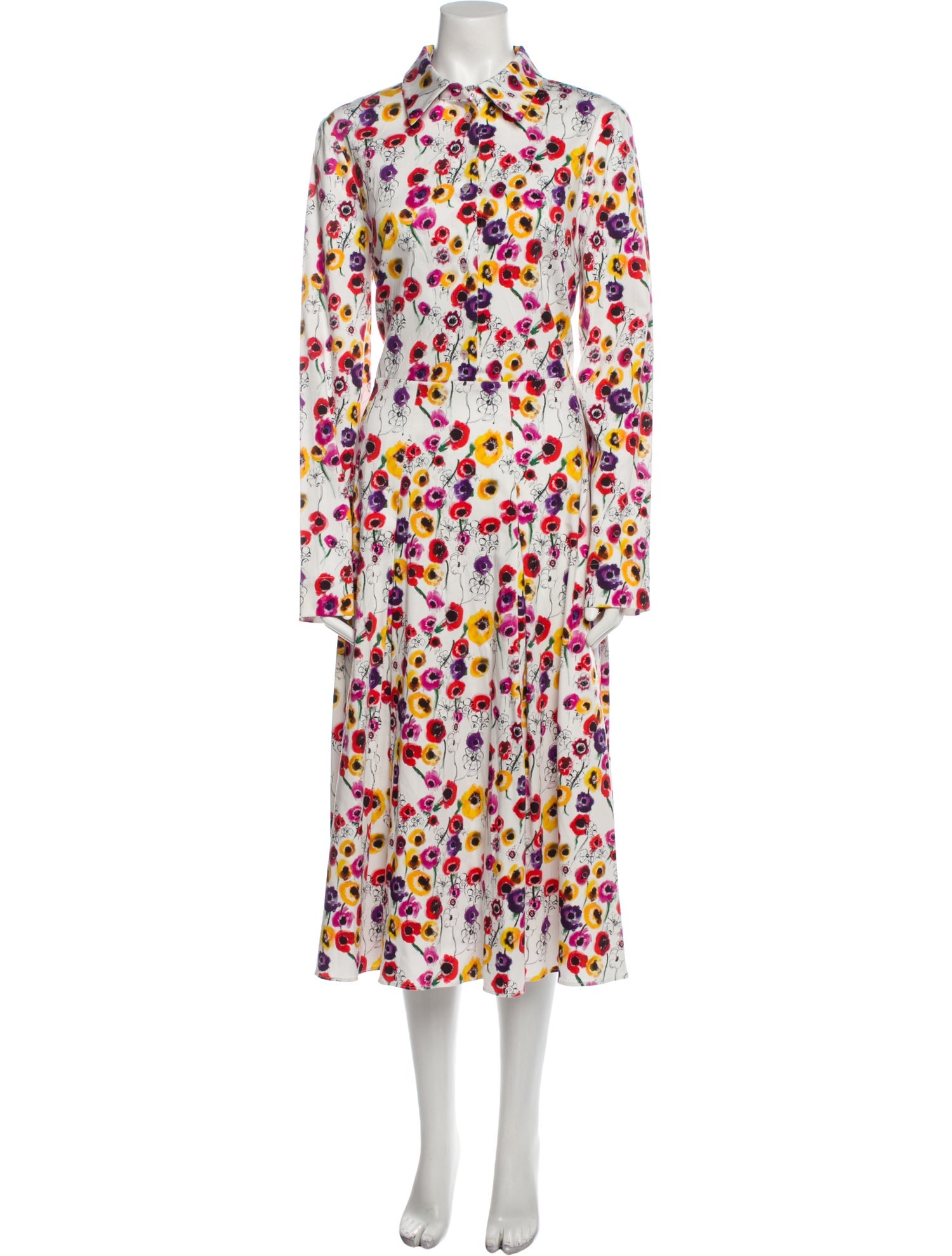Jonathan Cohen Floral Print Long Dress