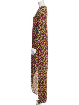 Jonathan Cohen Floral Print Long Dress