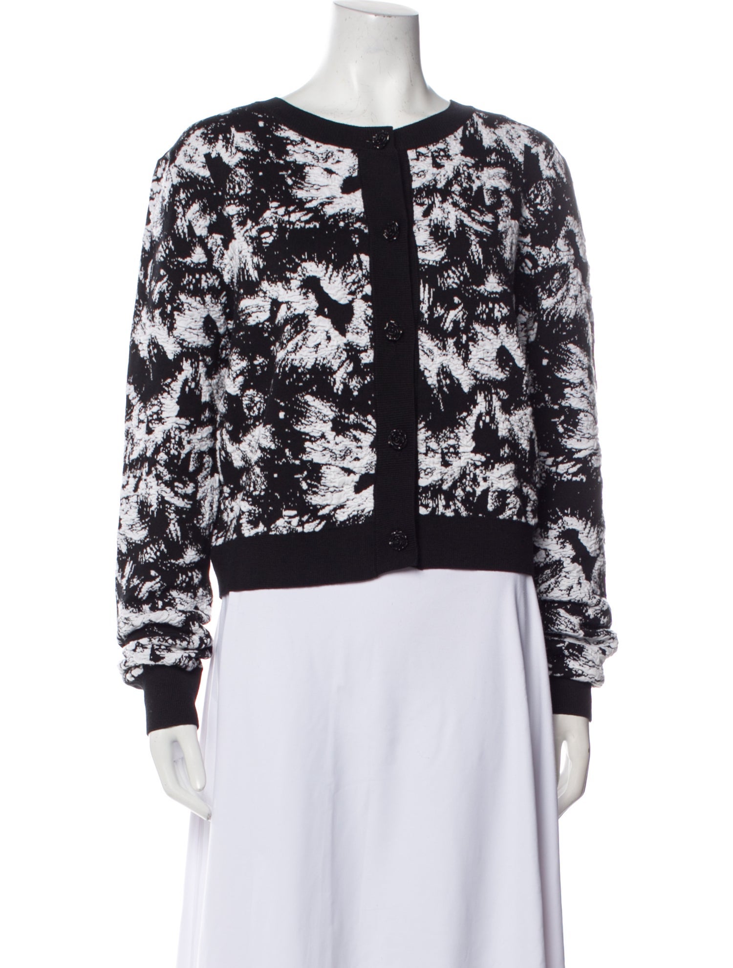 Jonathan Cohen Printed Crew Neck Sweater