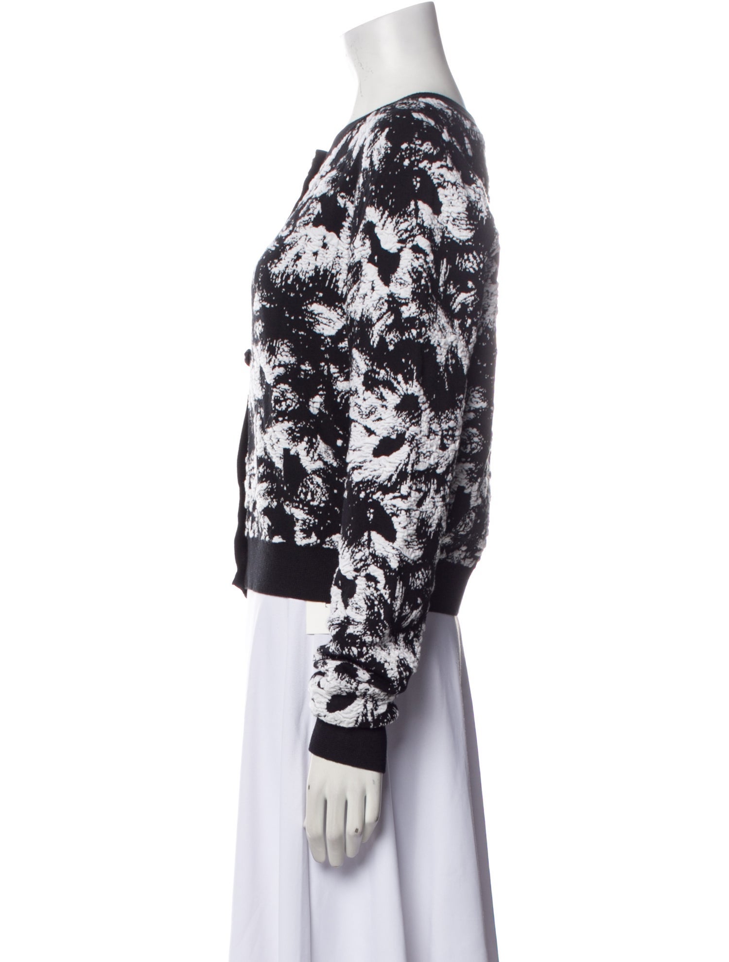 Jonathan Cohen Printed Crew Neck Sweater