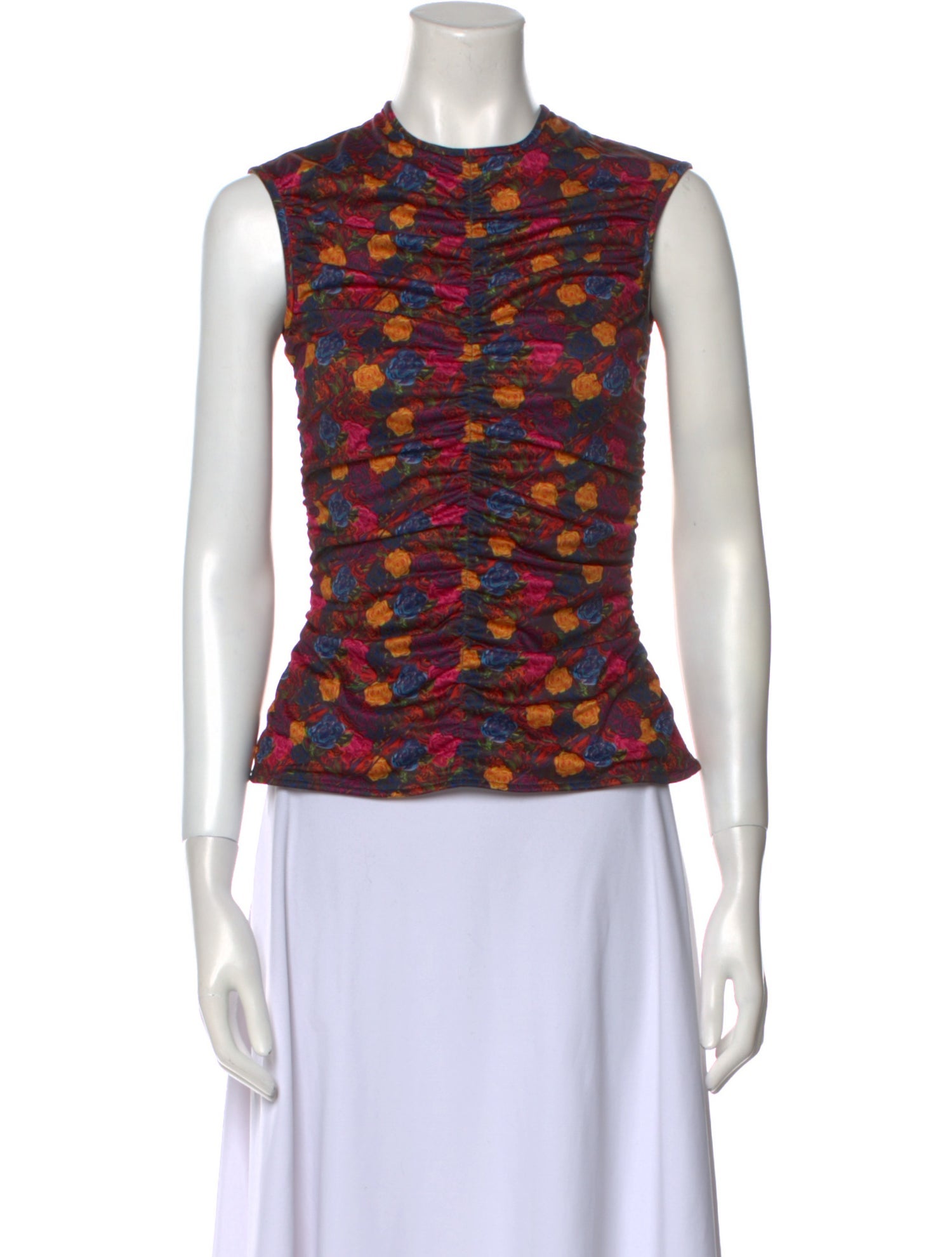 Jonathan Cohen Printed Crew Neck Top