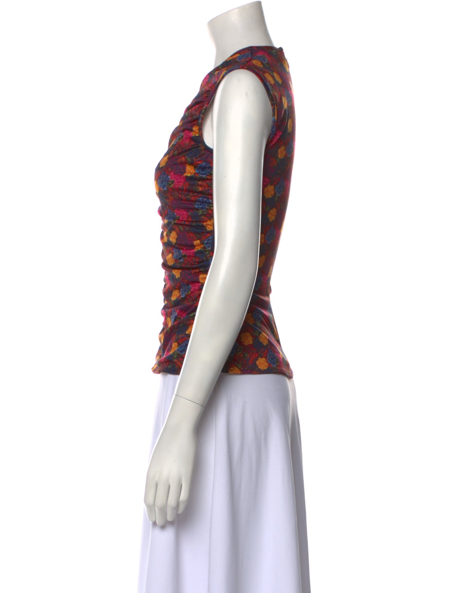 Jonathan Cohen Printed Crew Neck Top