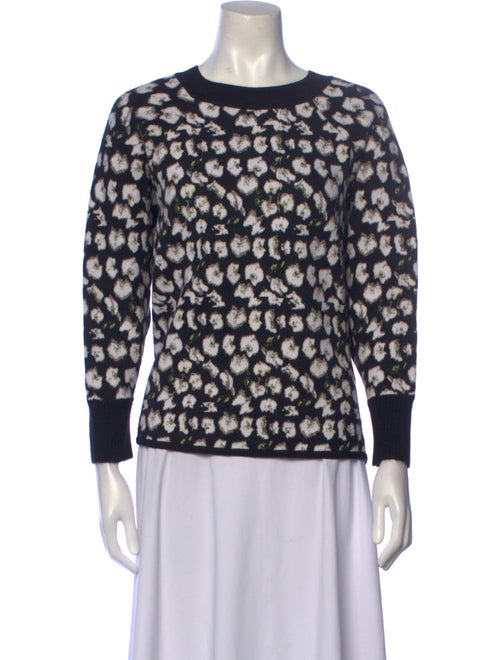 Jonathan Cohen Floral Print Crew Neck Sweater