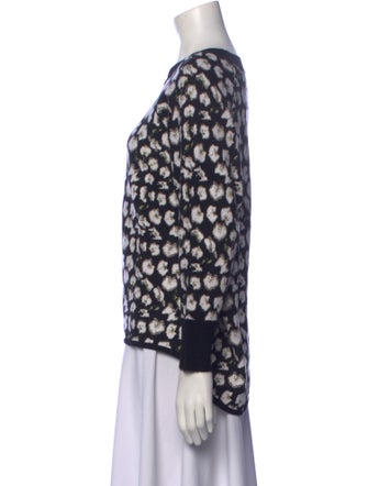 Jonathan Cohen Floral Print Crew Neck Sweater