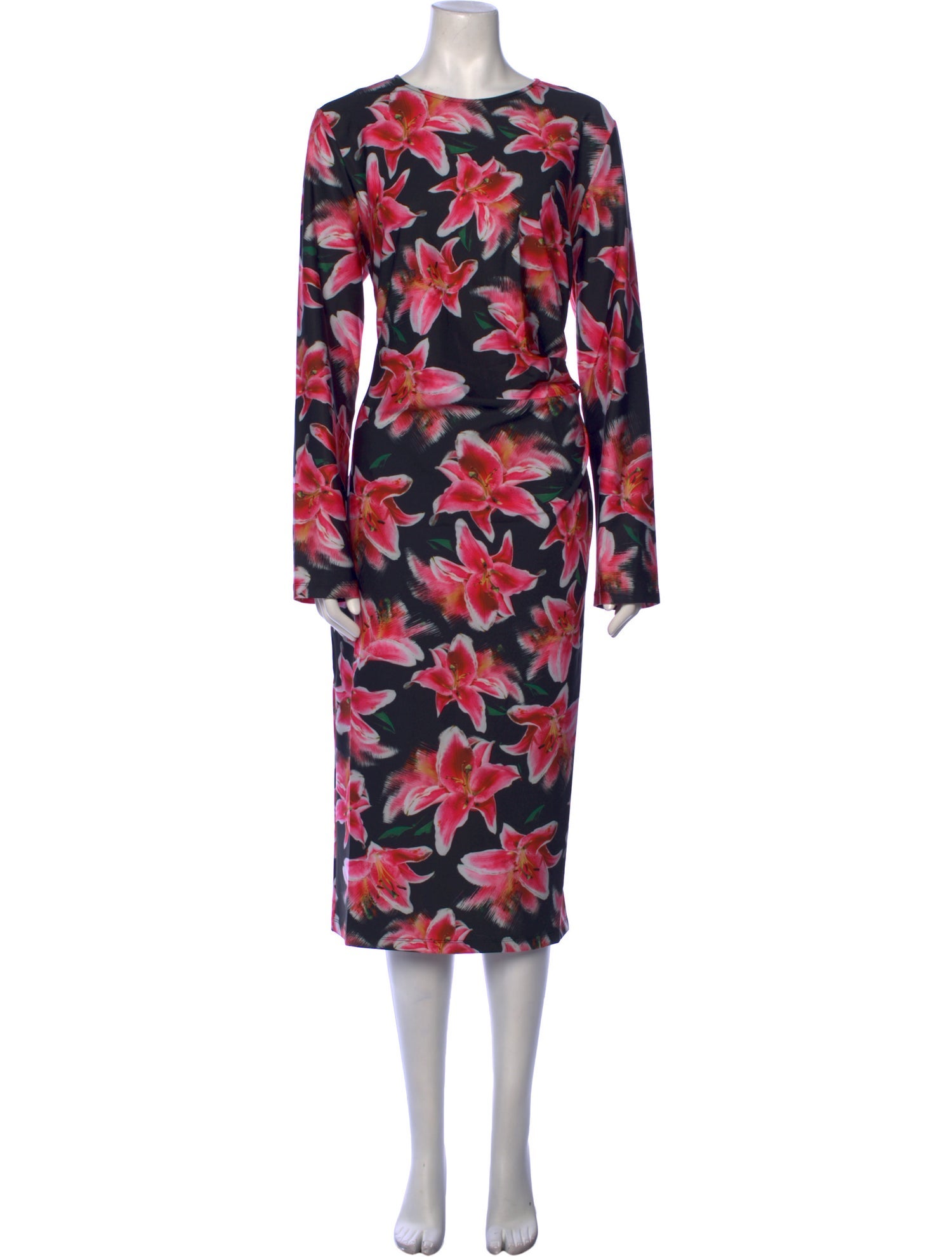 Jonathan Cohen Floral Print Midi Length Dress