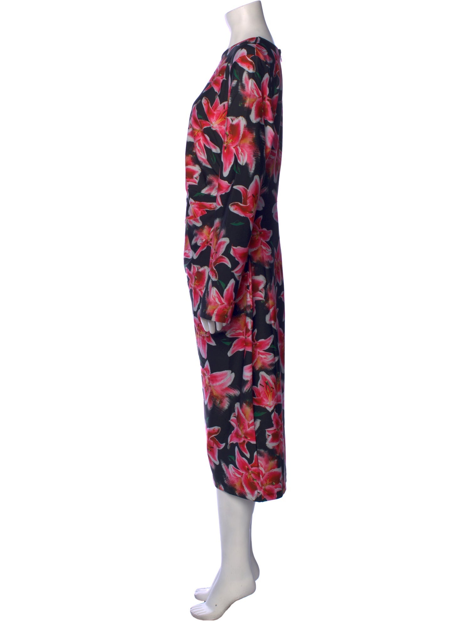 Jonathan Cohen Floral Print Midi Length Dress