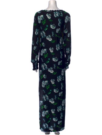 Jonathan Cohen Floral Print Midi Length Dress
