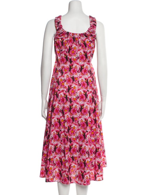 Jonathan Cohen Floral Print Midi Length Dress
