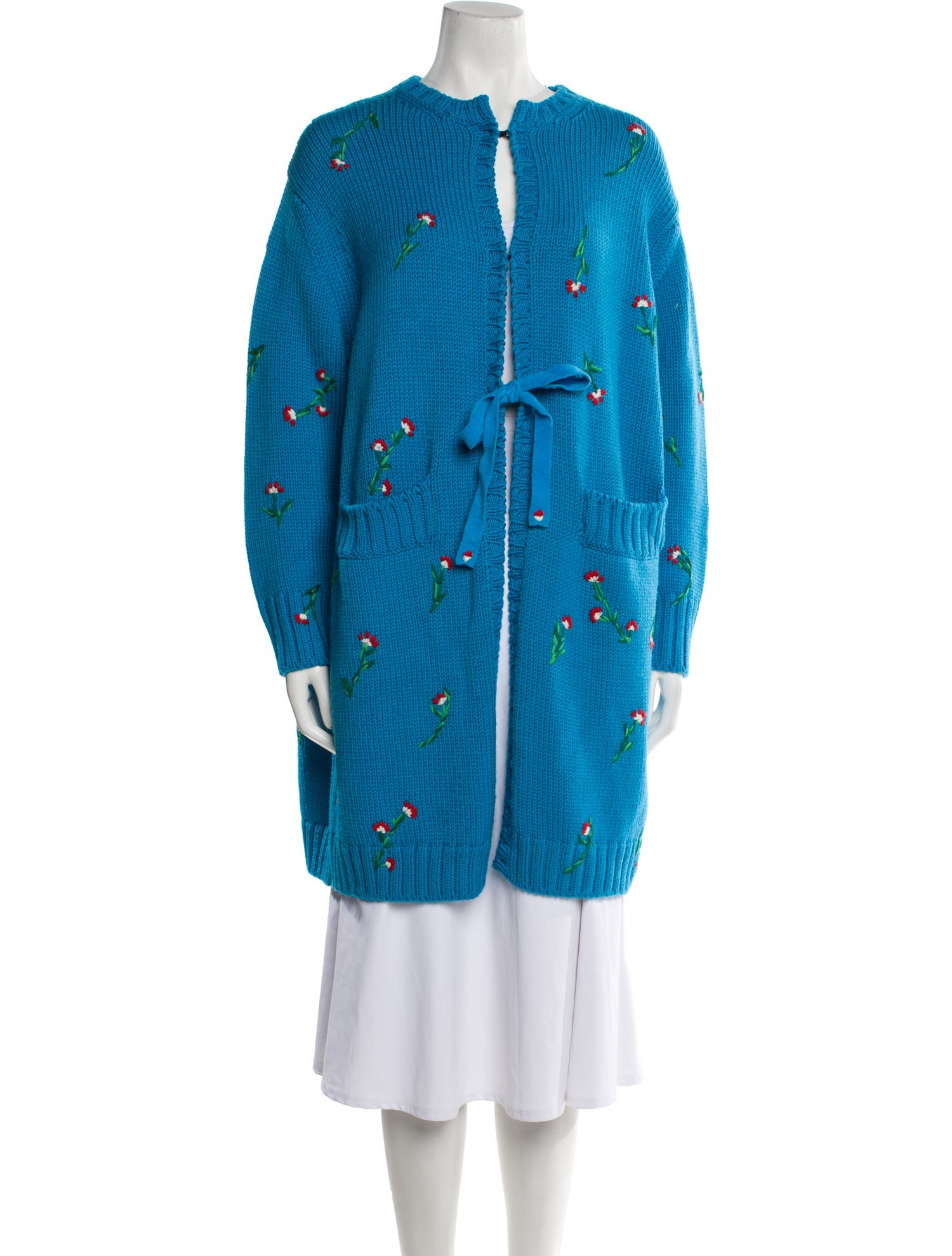 Jonathan Cohen Floral Print Crew Neck Sweater