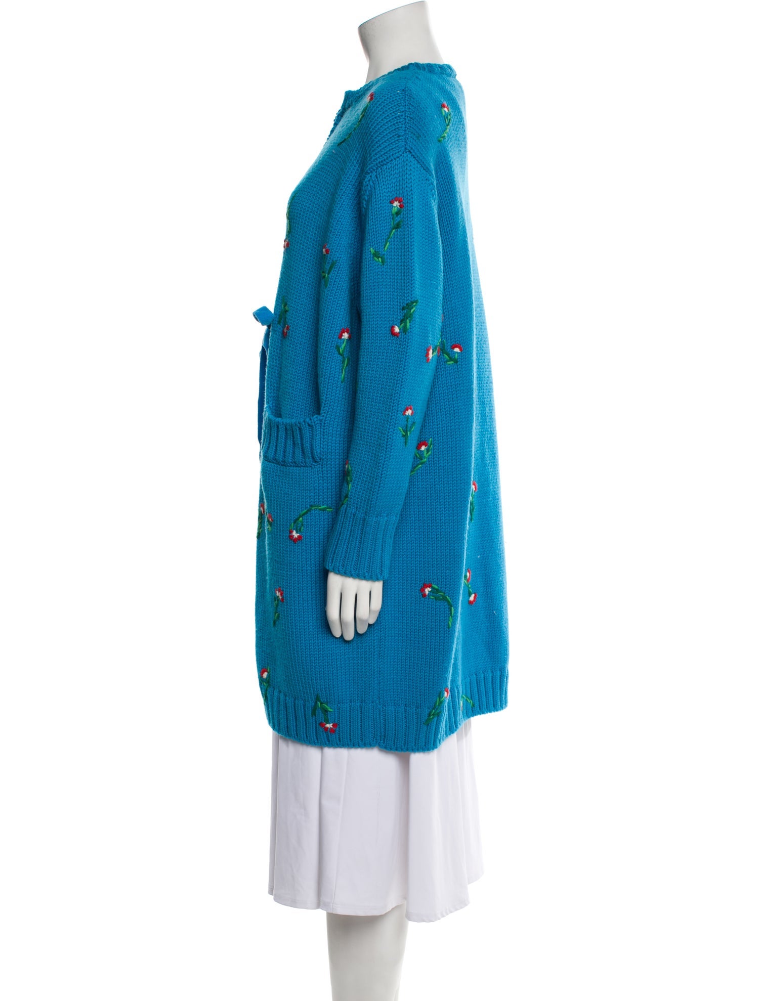 Jonathan Cohen Floral Print Crew Neck Sweater