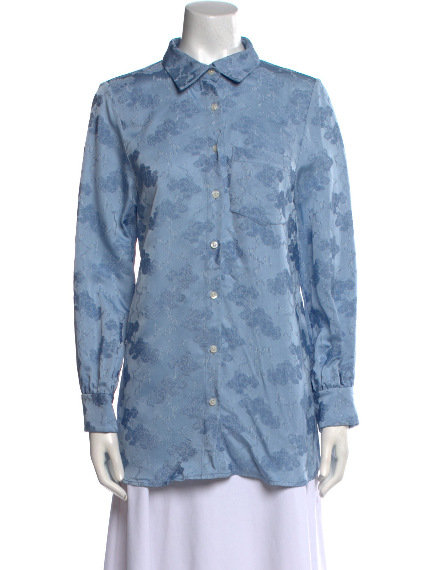 Jonathan Cohen Long Sleeve Button-Up Top