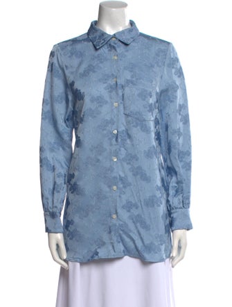 Jonathan Cohen Long Sleeve Button-Up Top