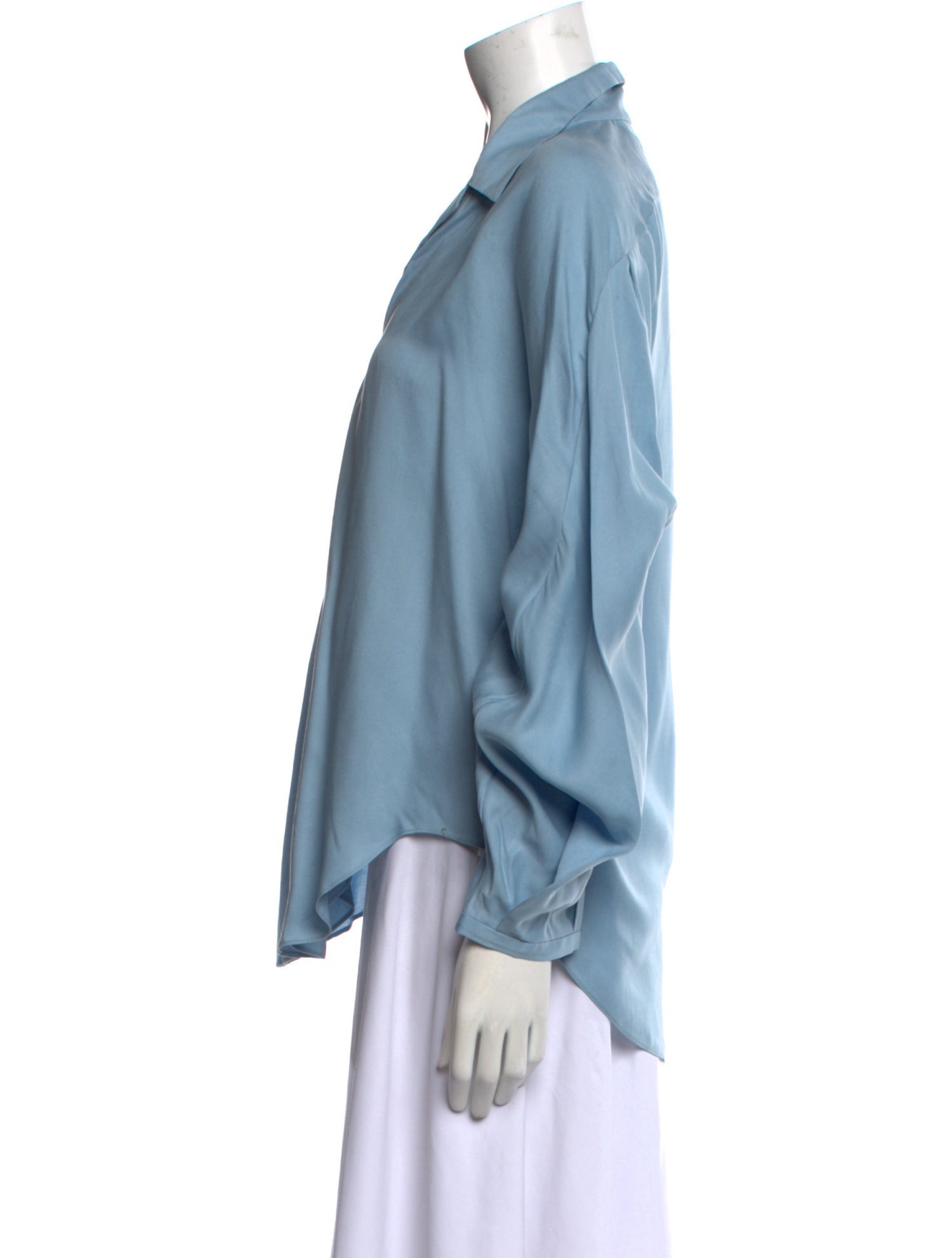 Jonathan Cohen Silk V-Neck Blouse