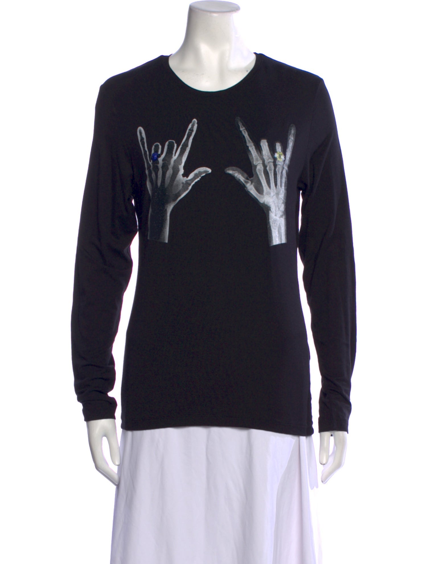 Jonathan Cohen Graphic Print Crew Neck Sweatshirt w/ Tags