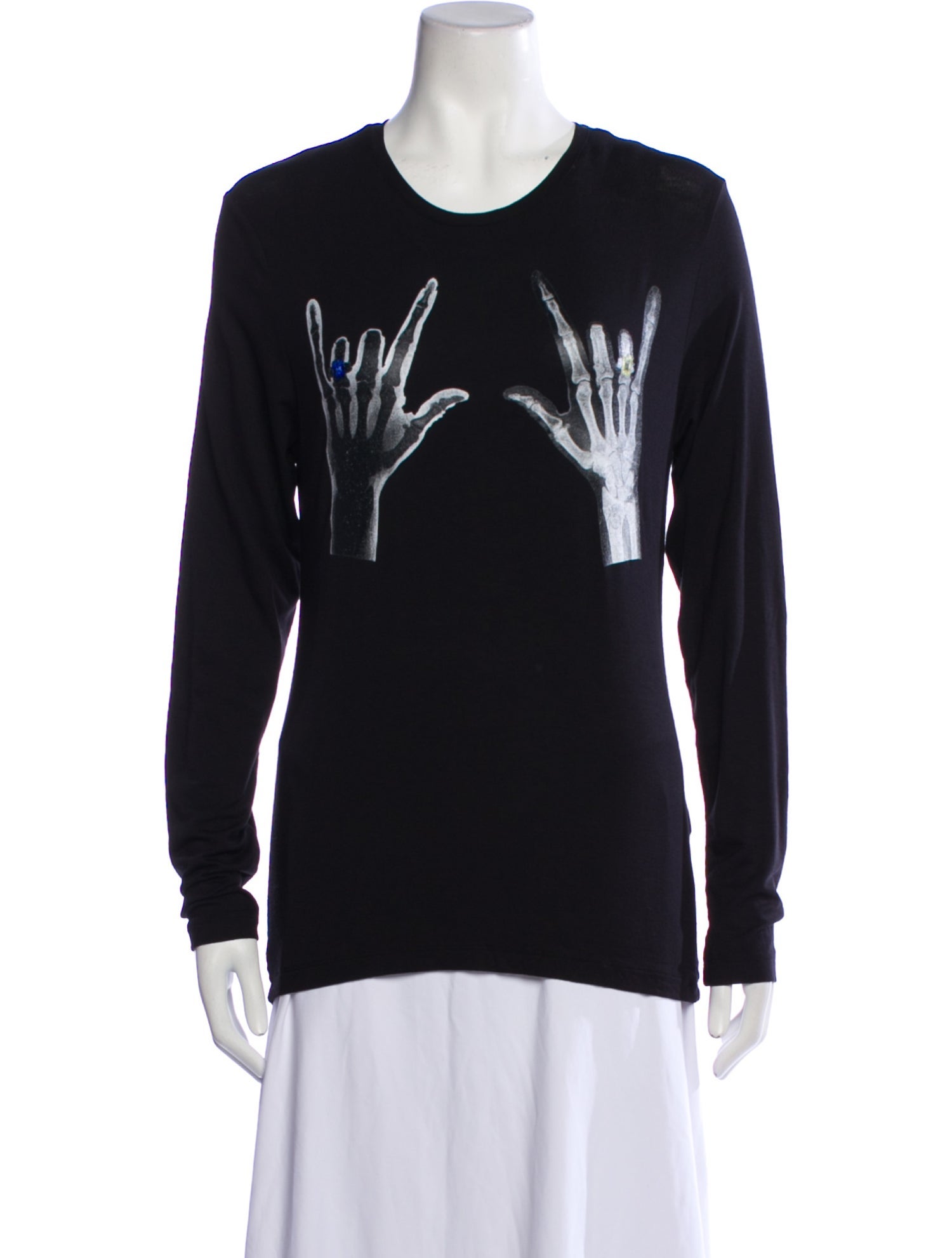 Jonathan Cohen Graphic Print Crew Neck Sweatshirt w/ Tags