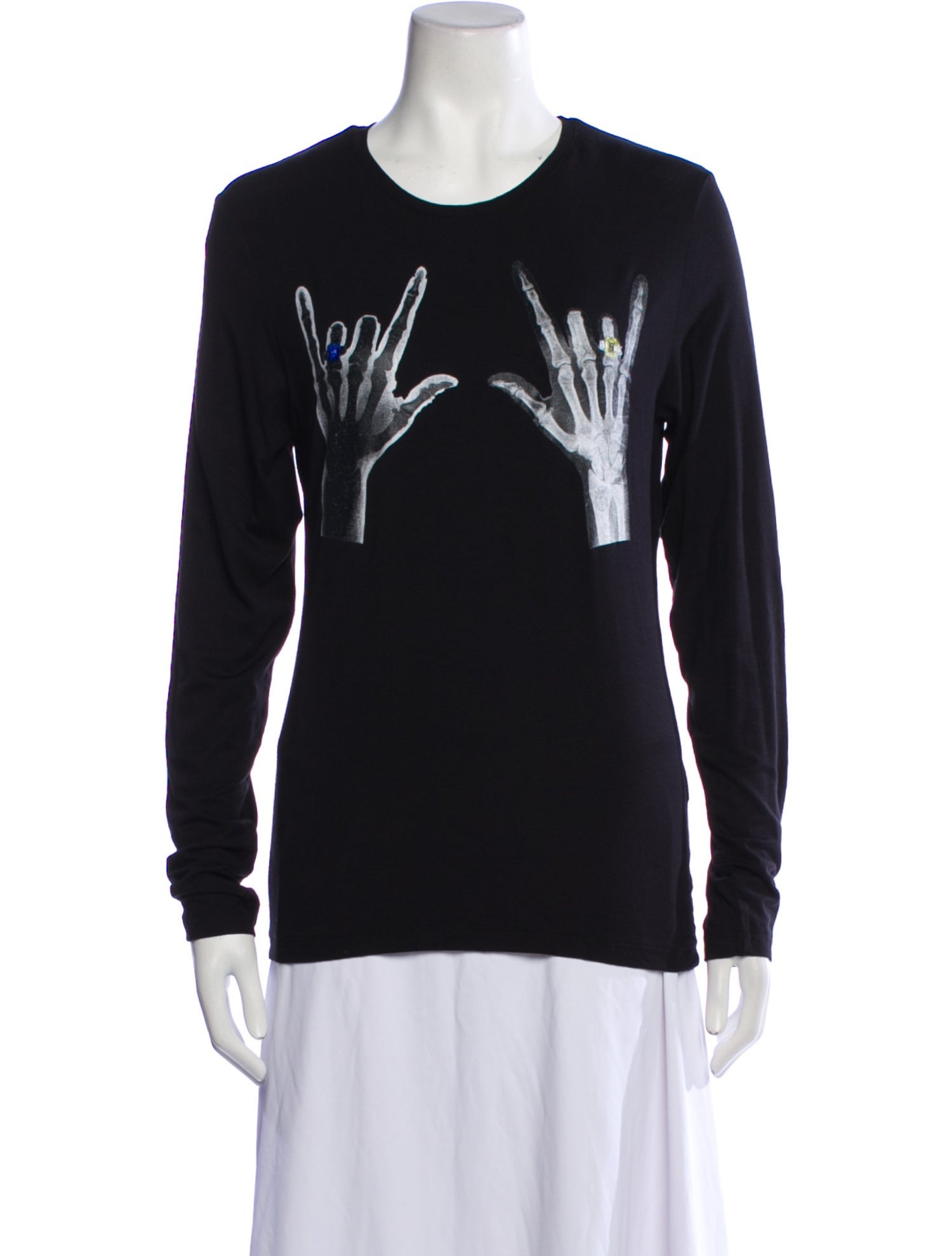 Jonathan Cohen Graphic Print Crew Neck Sweatshirt w/ Tags