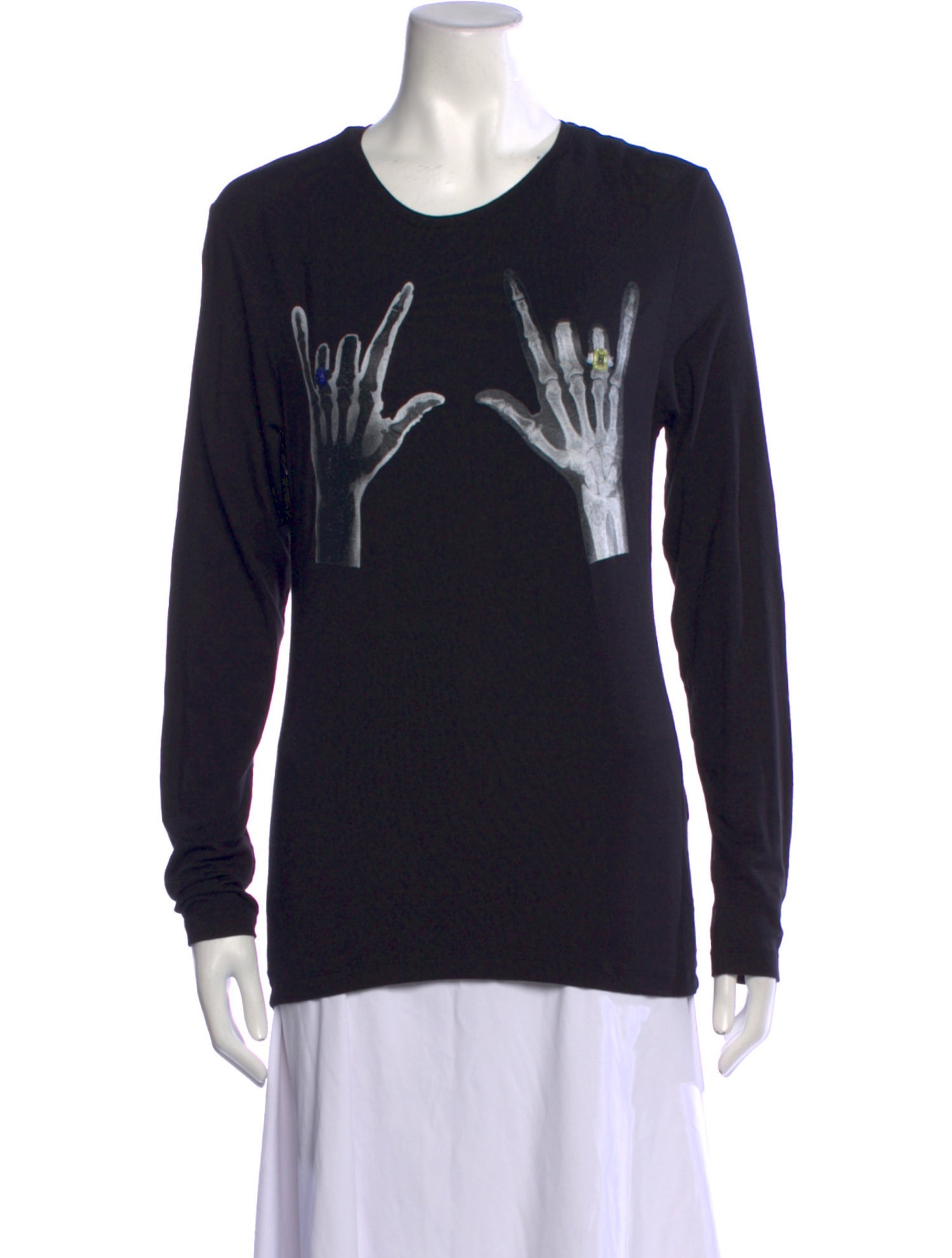 Jonathan Cohen Graphic Print Crew Neck Sweatshirt w/ Tags