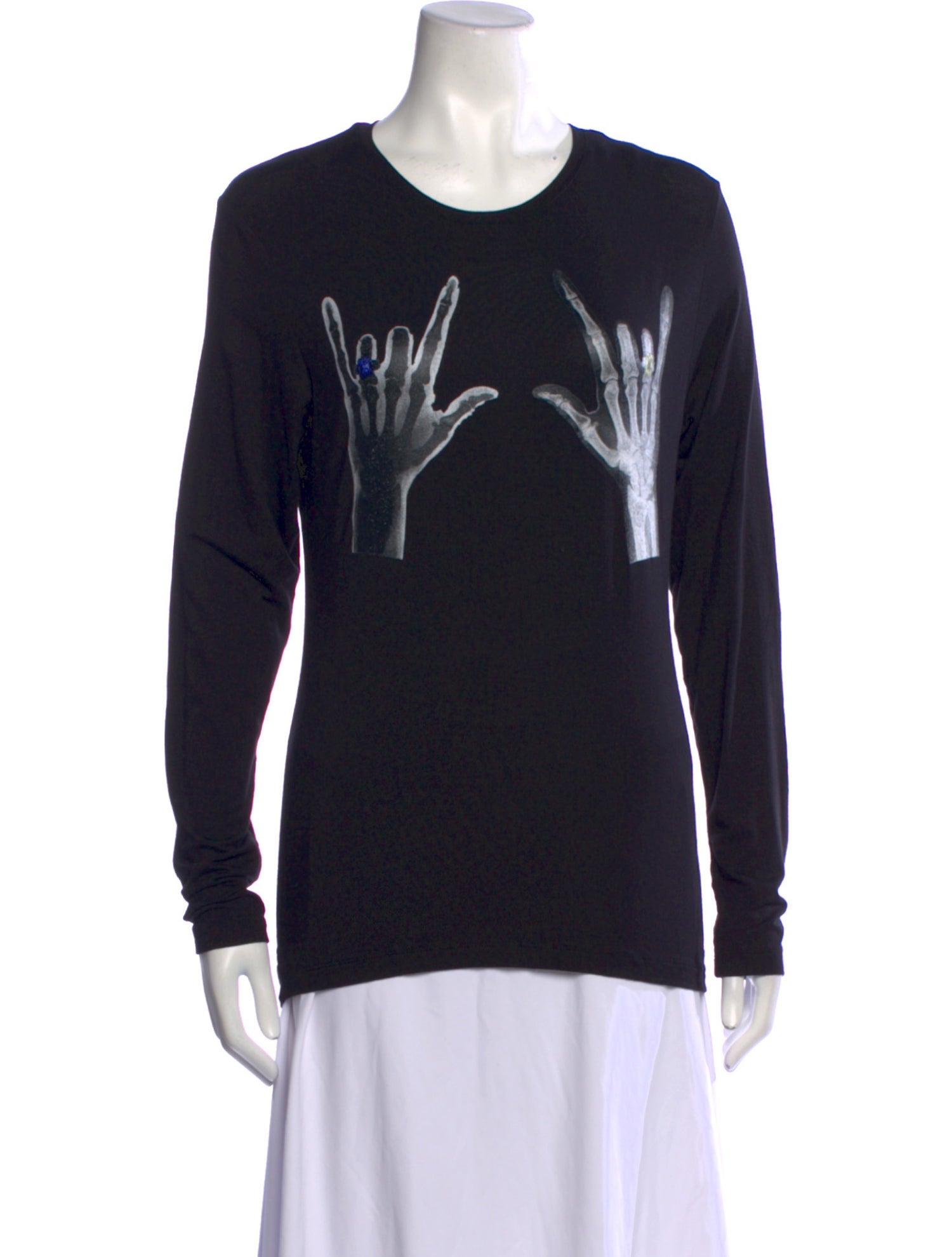 Jonathan Cohen Graphic Print Crew Neck Sweatshirt w/ Tags