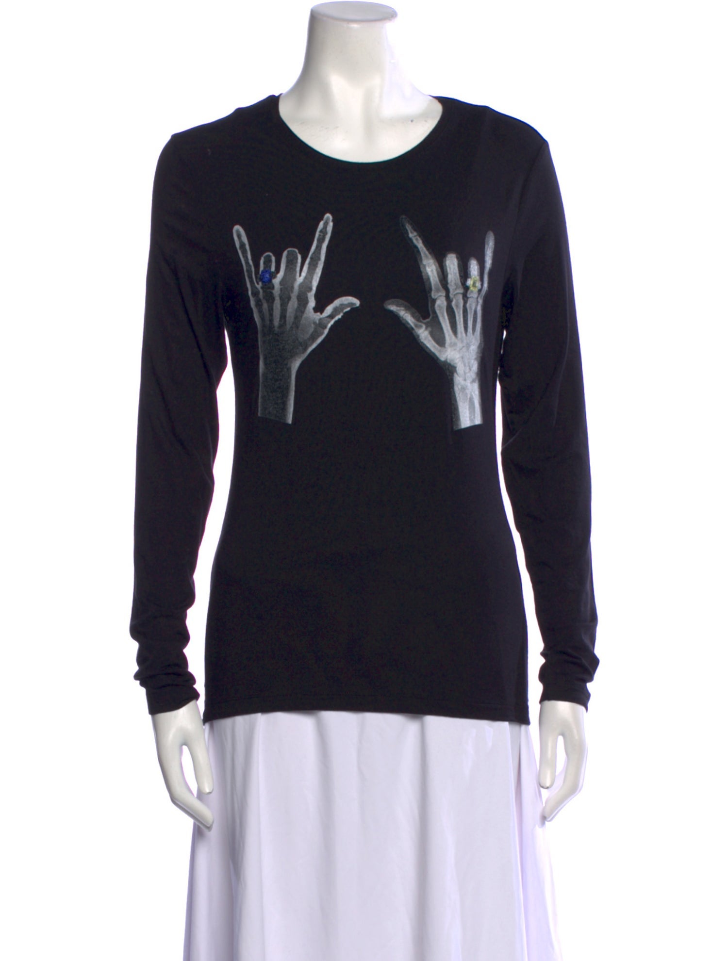 Jonathan Cohen Graphic Print Crew Neck Sweatshirt w/ Tags