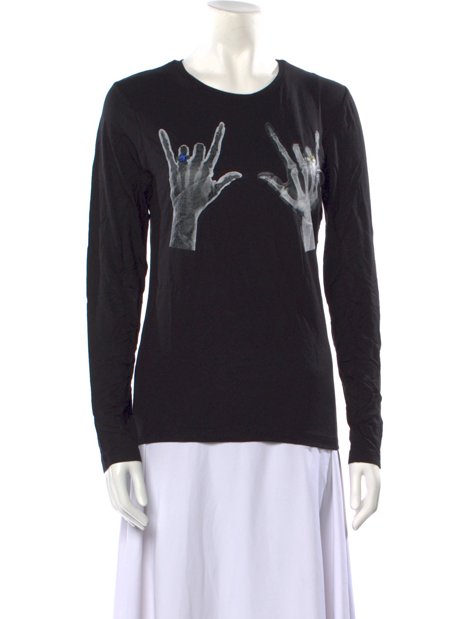 Jonathan Cohen Graphic Print Crew Neck Top w/ Tags
