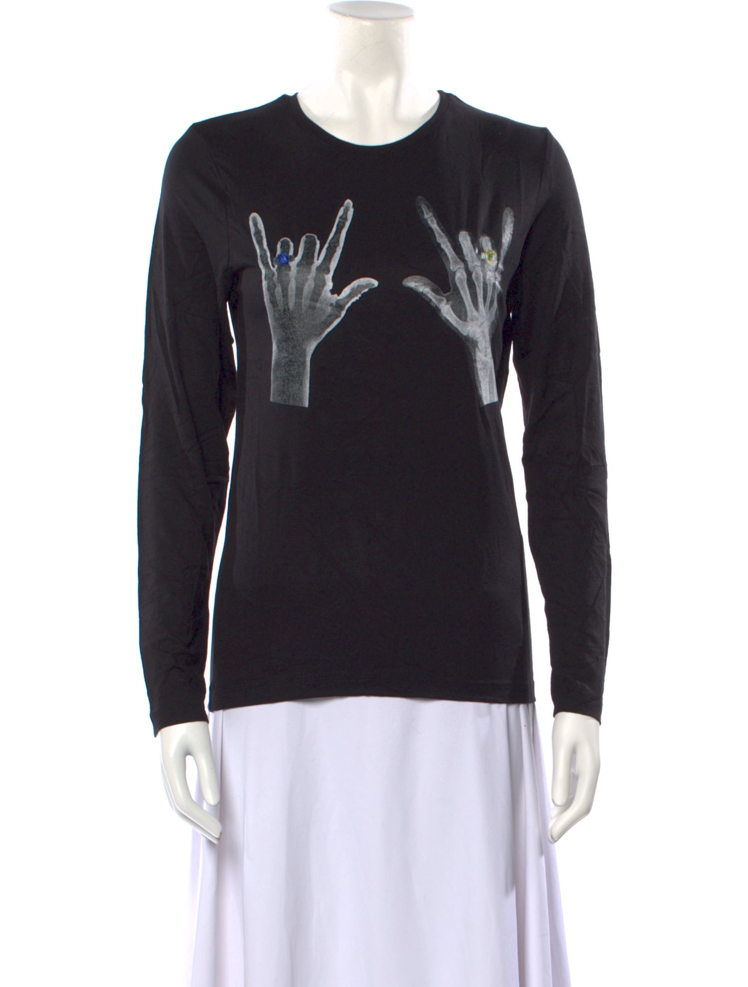 Jonathan Cohen Graphic Print Crew Neck Top w/ Tags