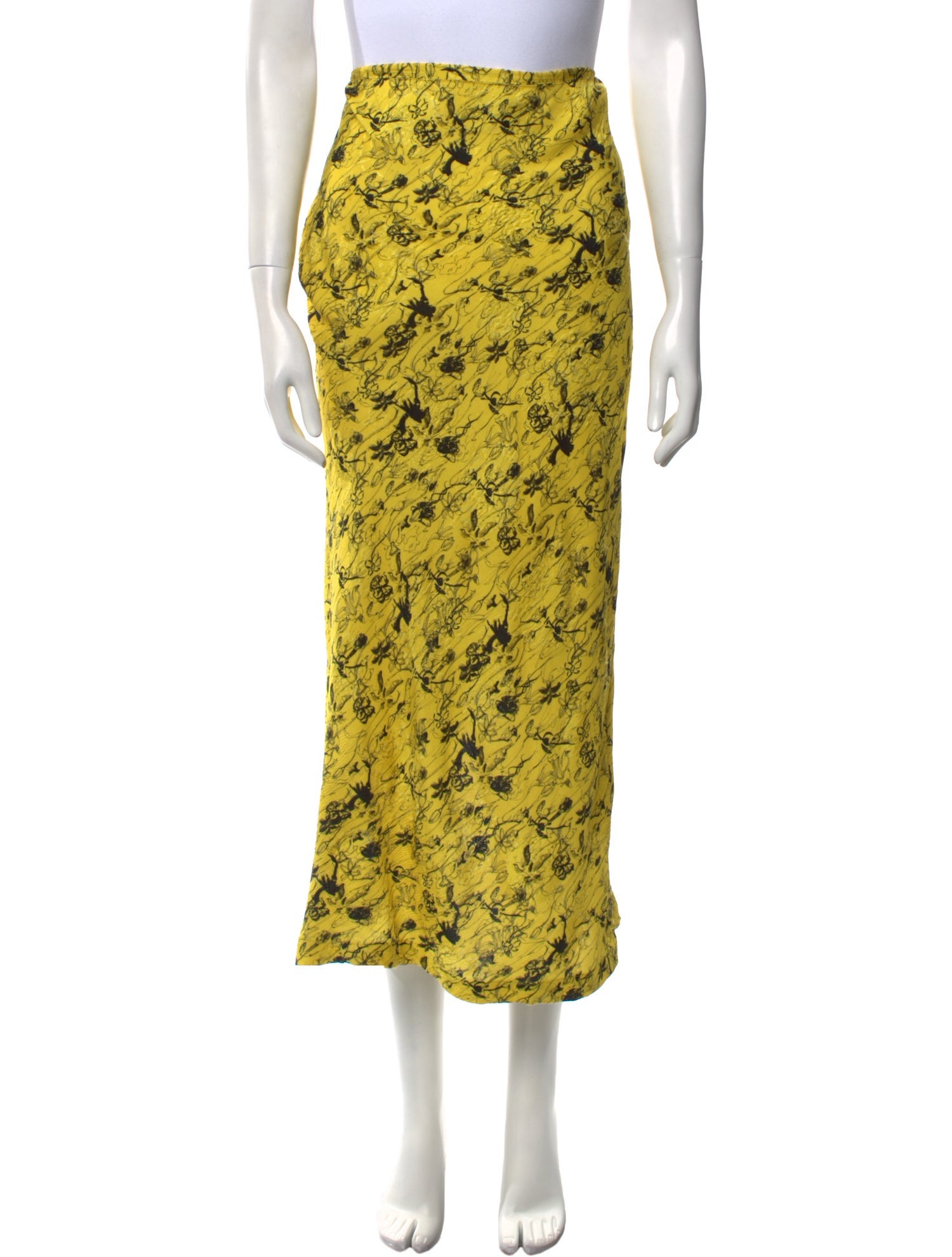 Jonathan Cohen Silk Midi Length Skirt