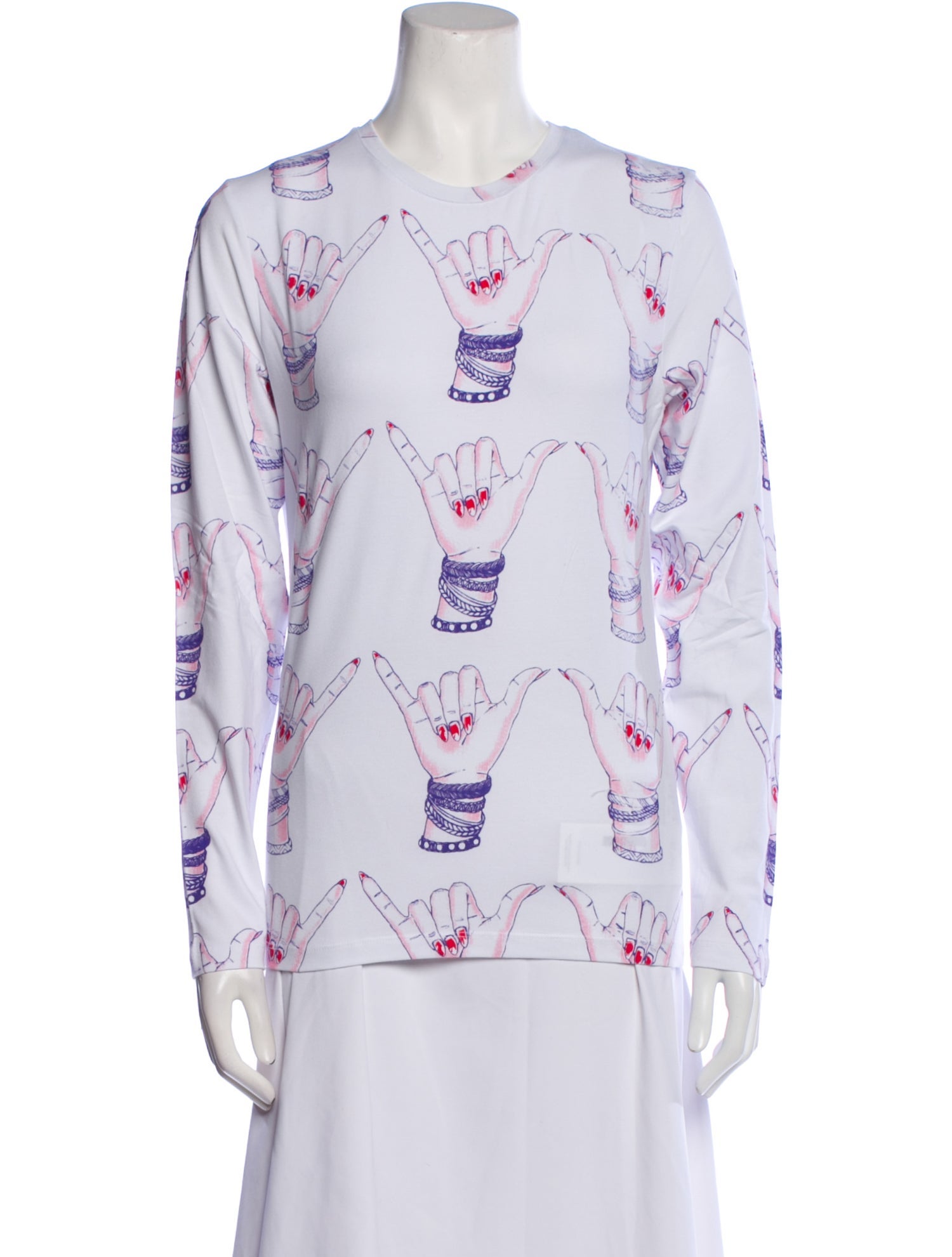 Jonathan Cohen Printed Crew Neck Tunic w/ Tags