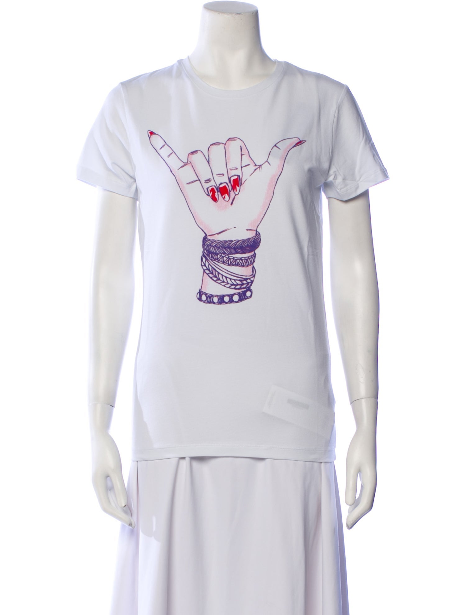 Jonathan Cohen Graphic Print Crew Neck T-Shirt w/ Tags