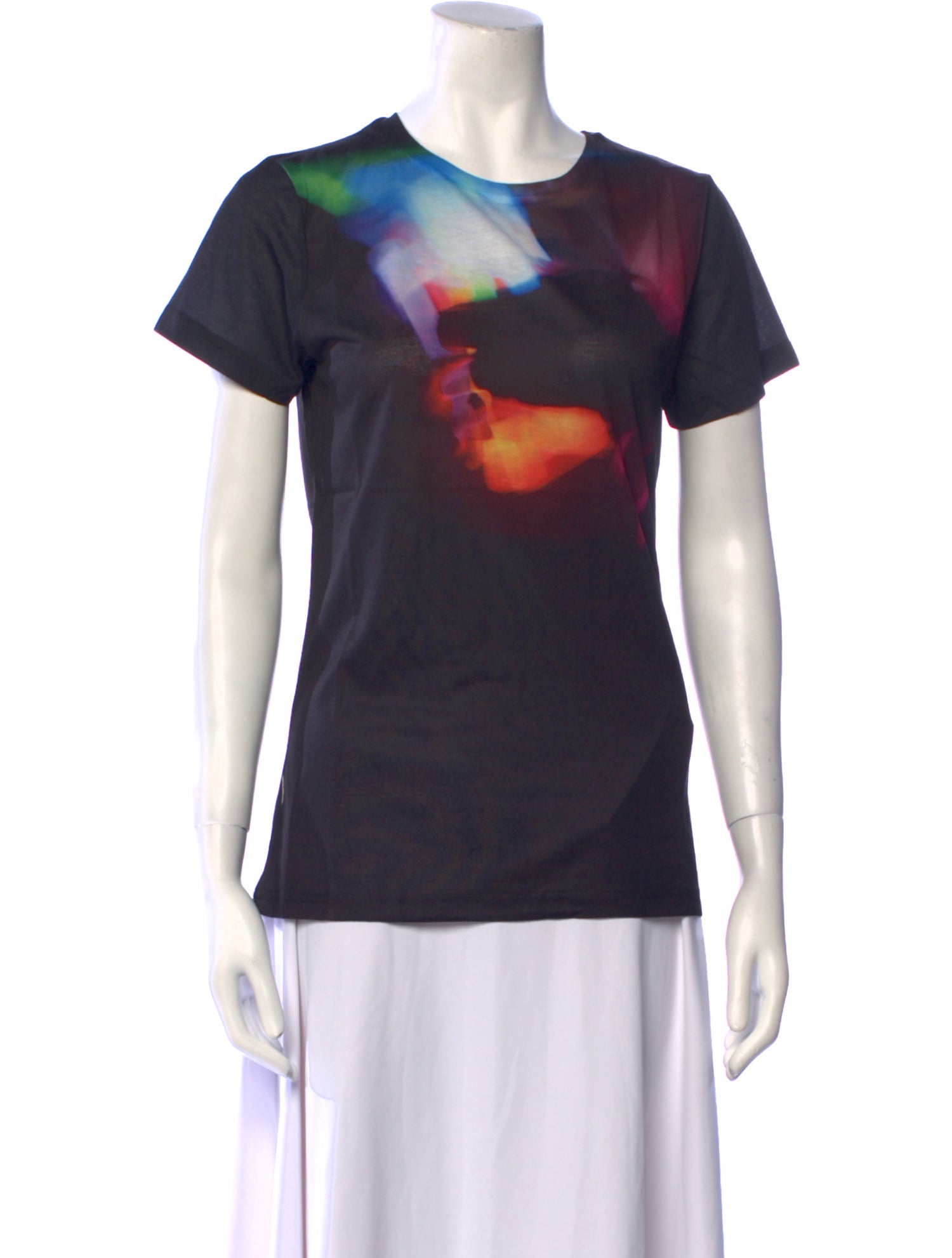 Jonathan Cohen Printed Scoop Neck T-Shirt w/ Tags