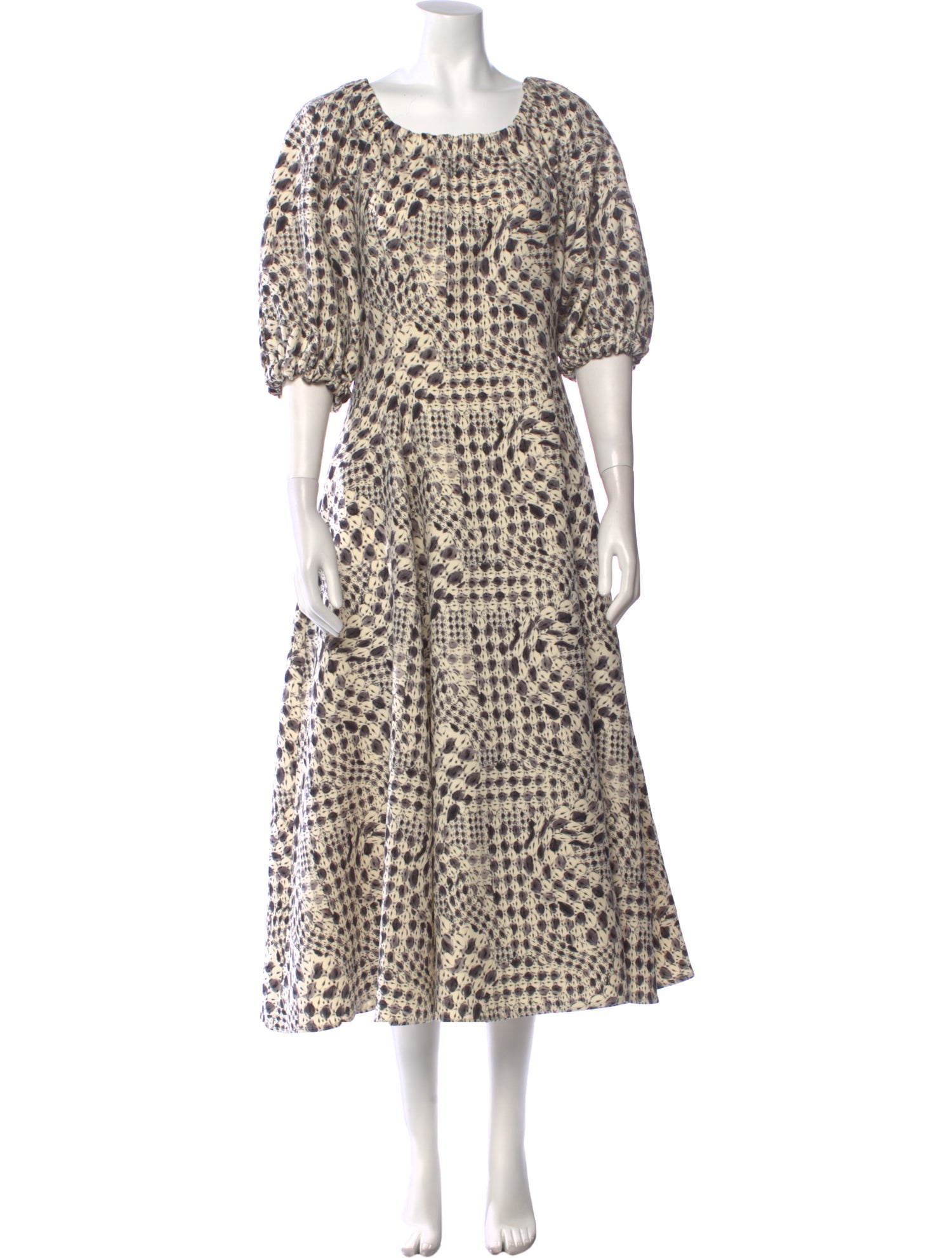 Jonathan Cohen Animal Print Midi Length Dress