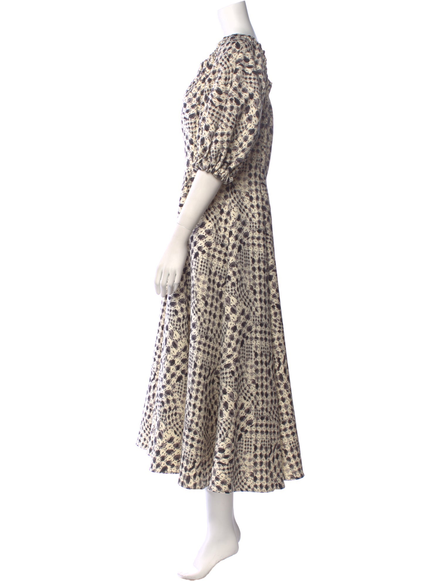 Jonathan Cohen Animal Print Midi Length Dress