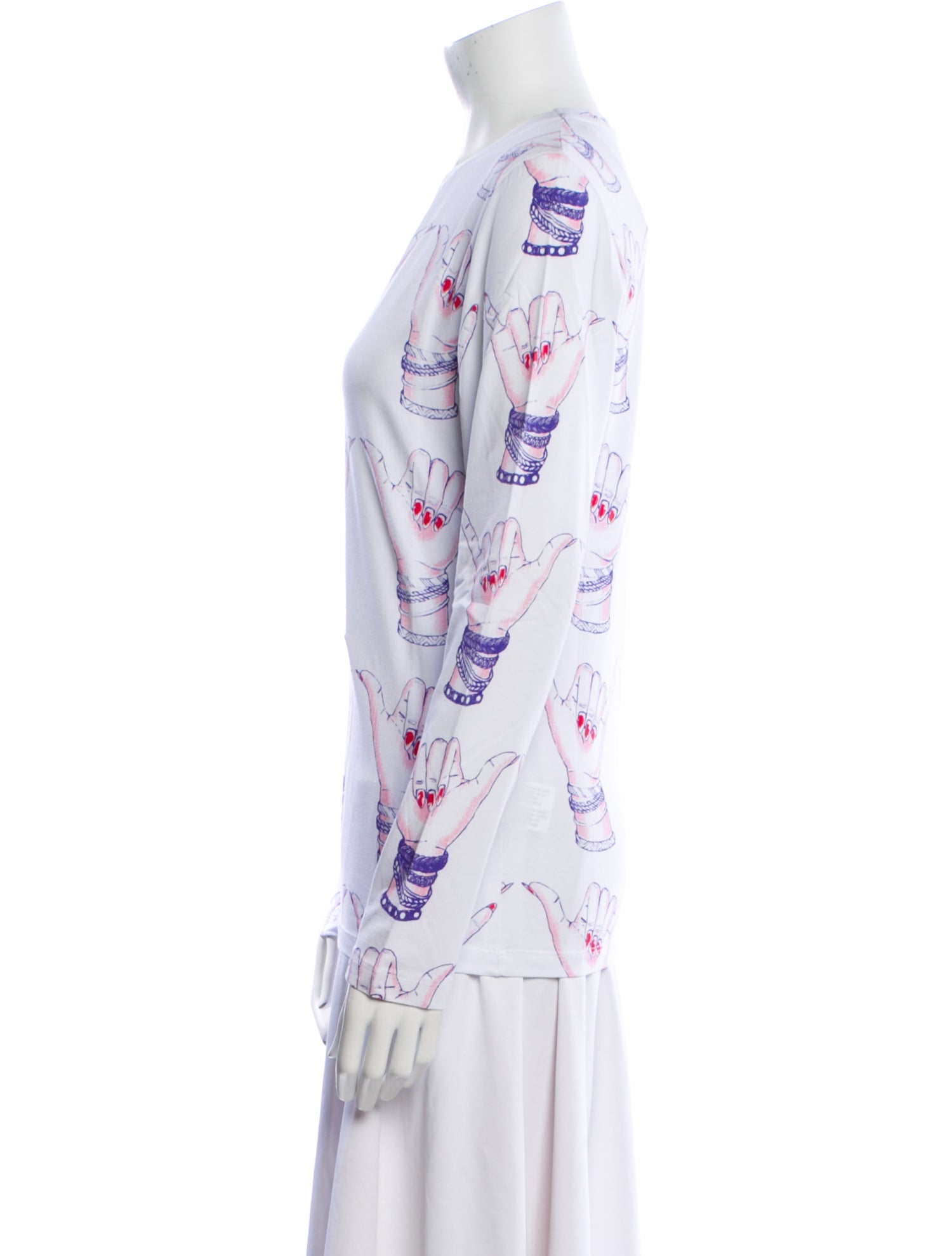 Jonathan Cohen Graphic Print Crew Neck Sweatshirt w/ Tags