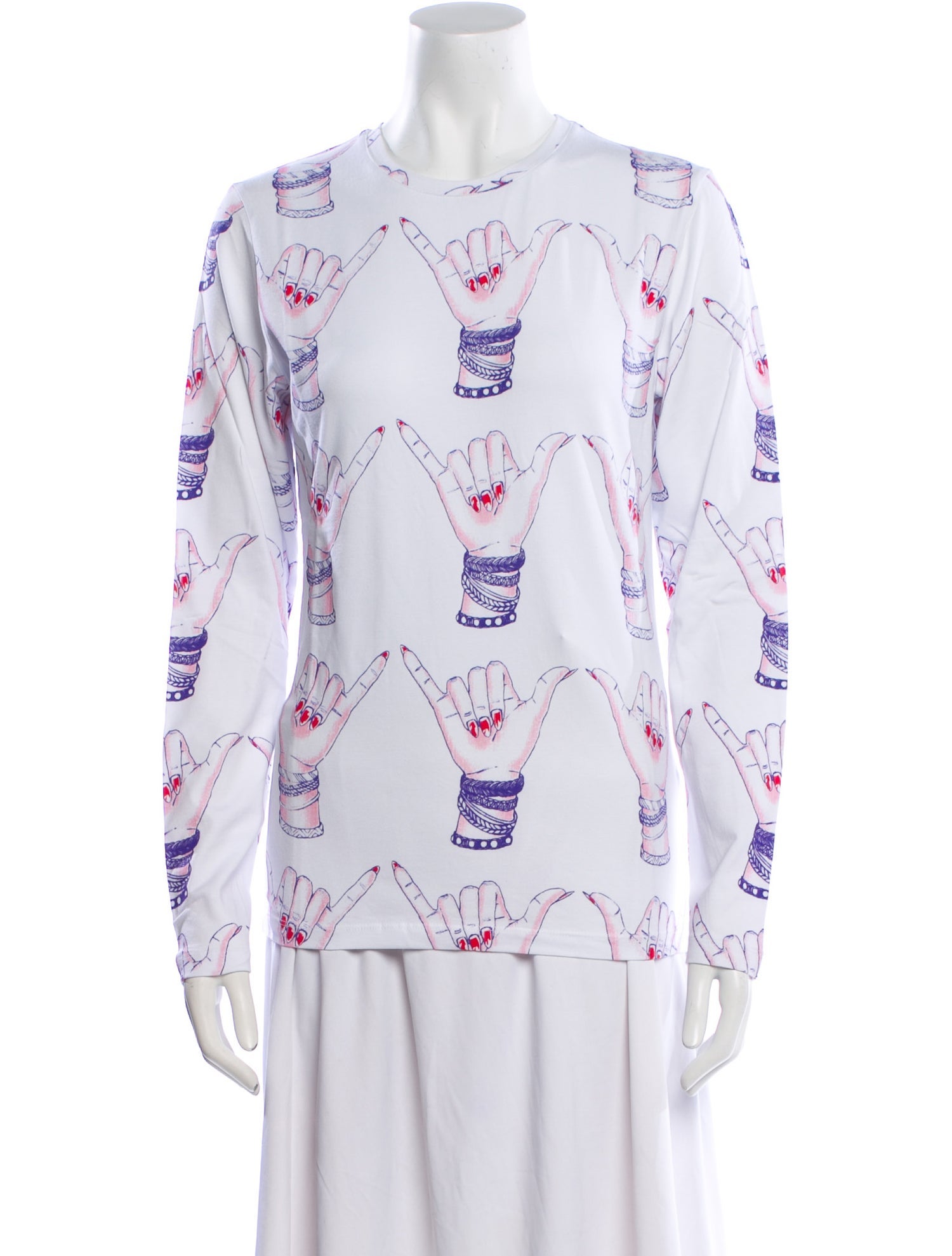 Jonathan Cohen Graphic Print Crew Neck Sweatshirt w/ Tags