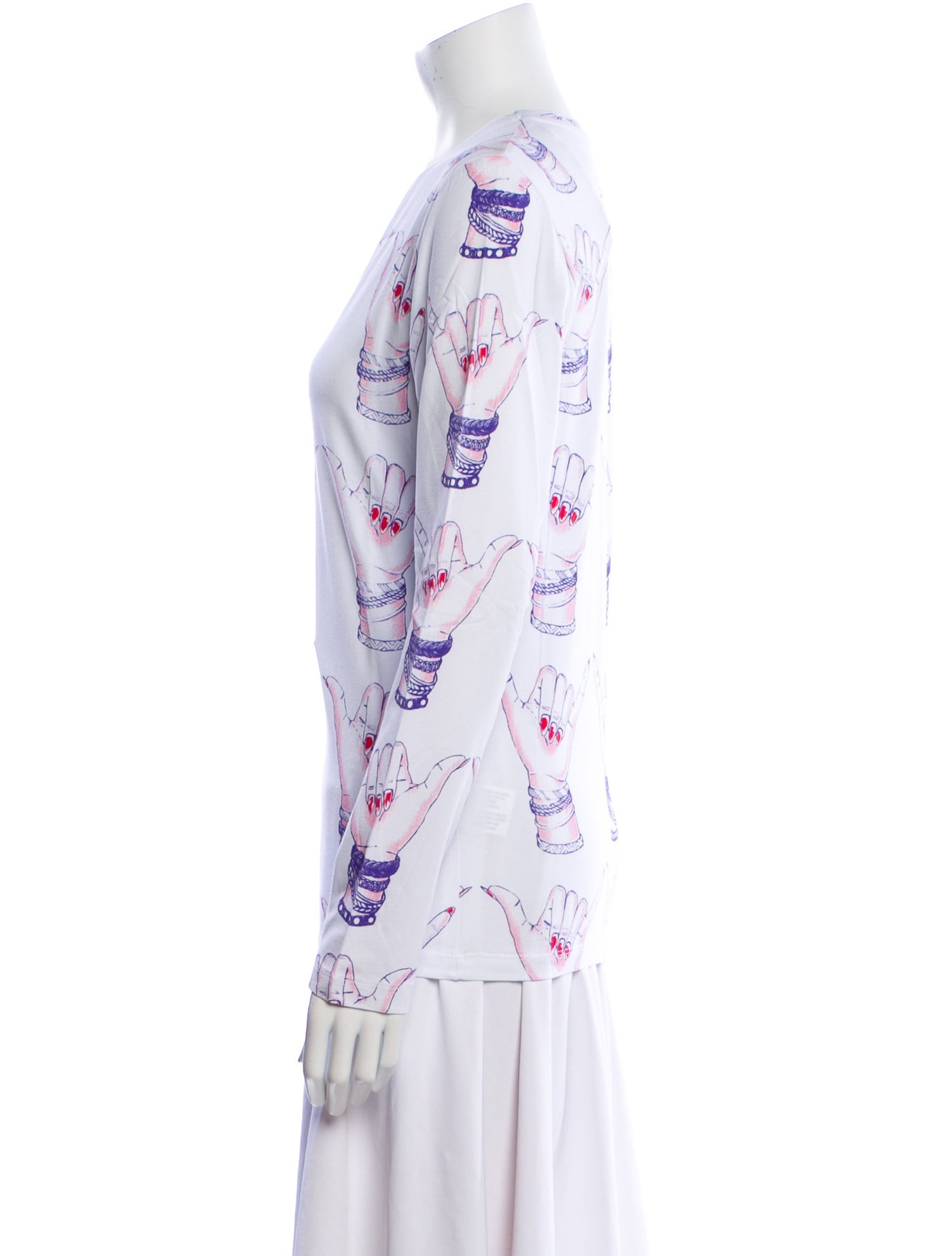 Jonathan Cohen Graphic Print Crew Neck Sweatshirt w/ Tags