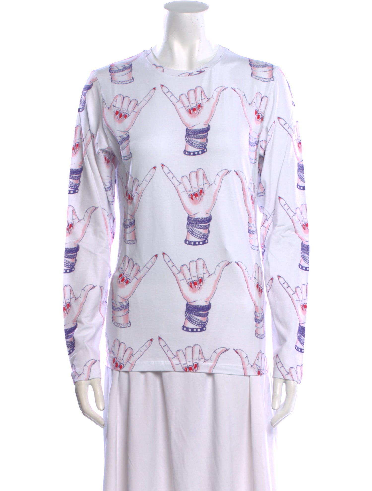 Jonathan Cohen Printed Crew Neck Sweatshirt w/ Tags