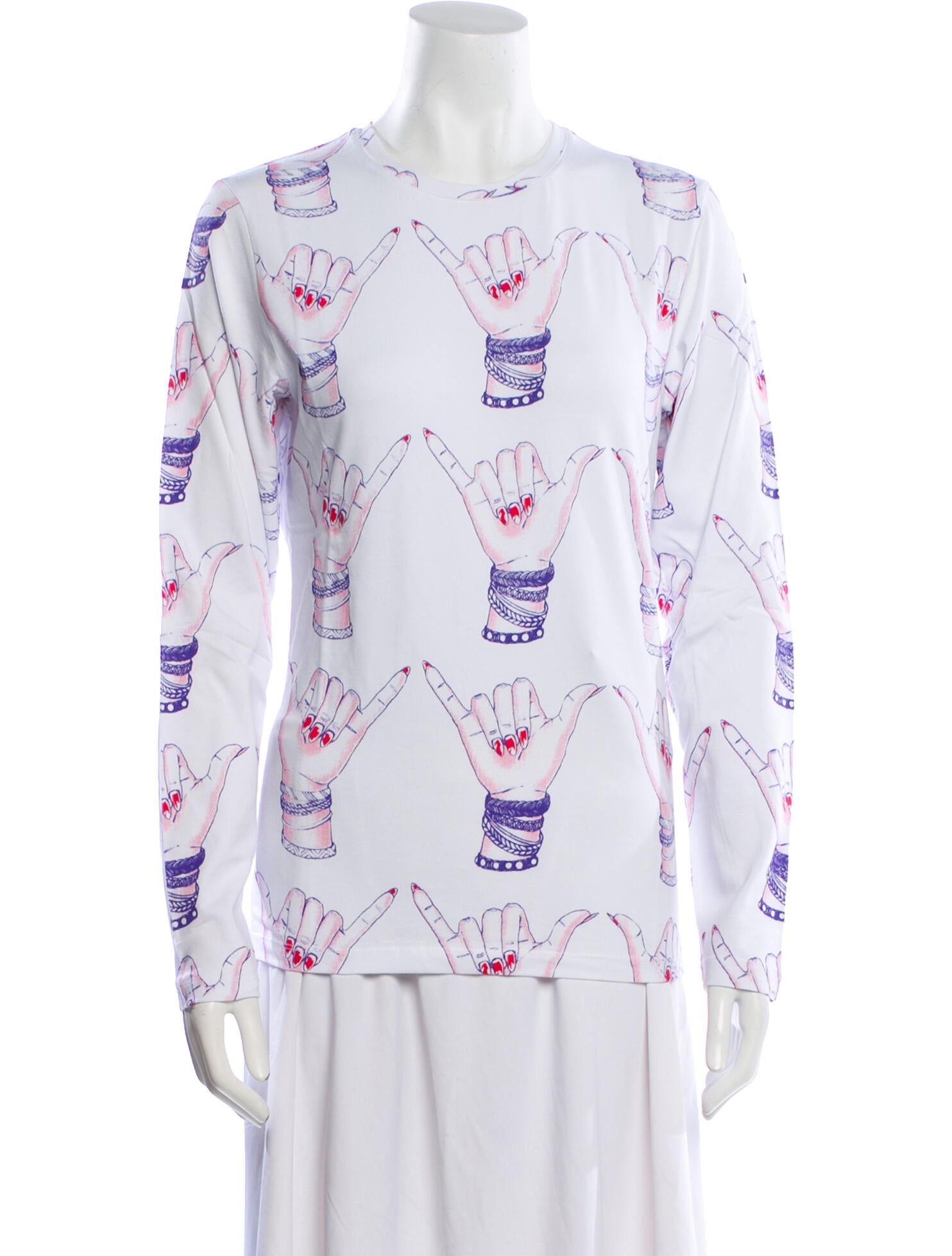 Jonathan Cohen Printed Crew Neck Tunic w/ Tags