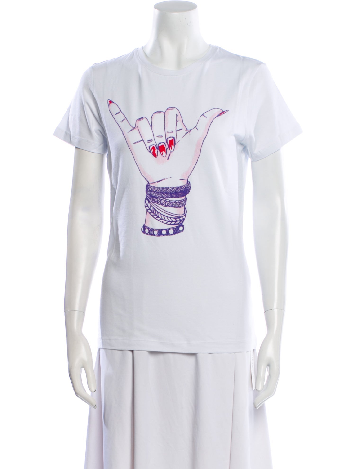 Jonathan Cohen Graphic Print Crew Neck T-Shirt w/ Tags