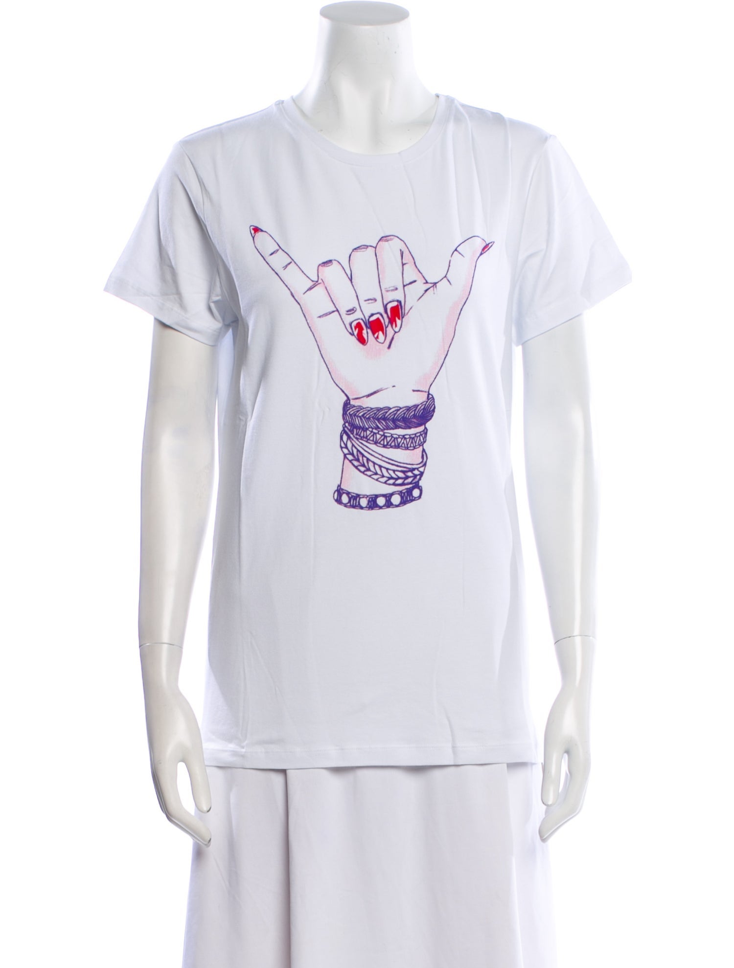 Jonathan Cohen Graphic Print Crew Neck T-Shirt w/ Tags