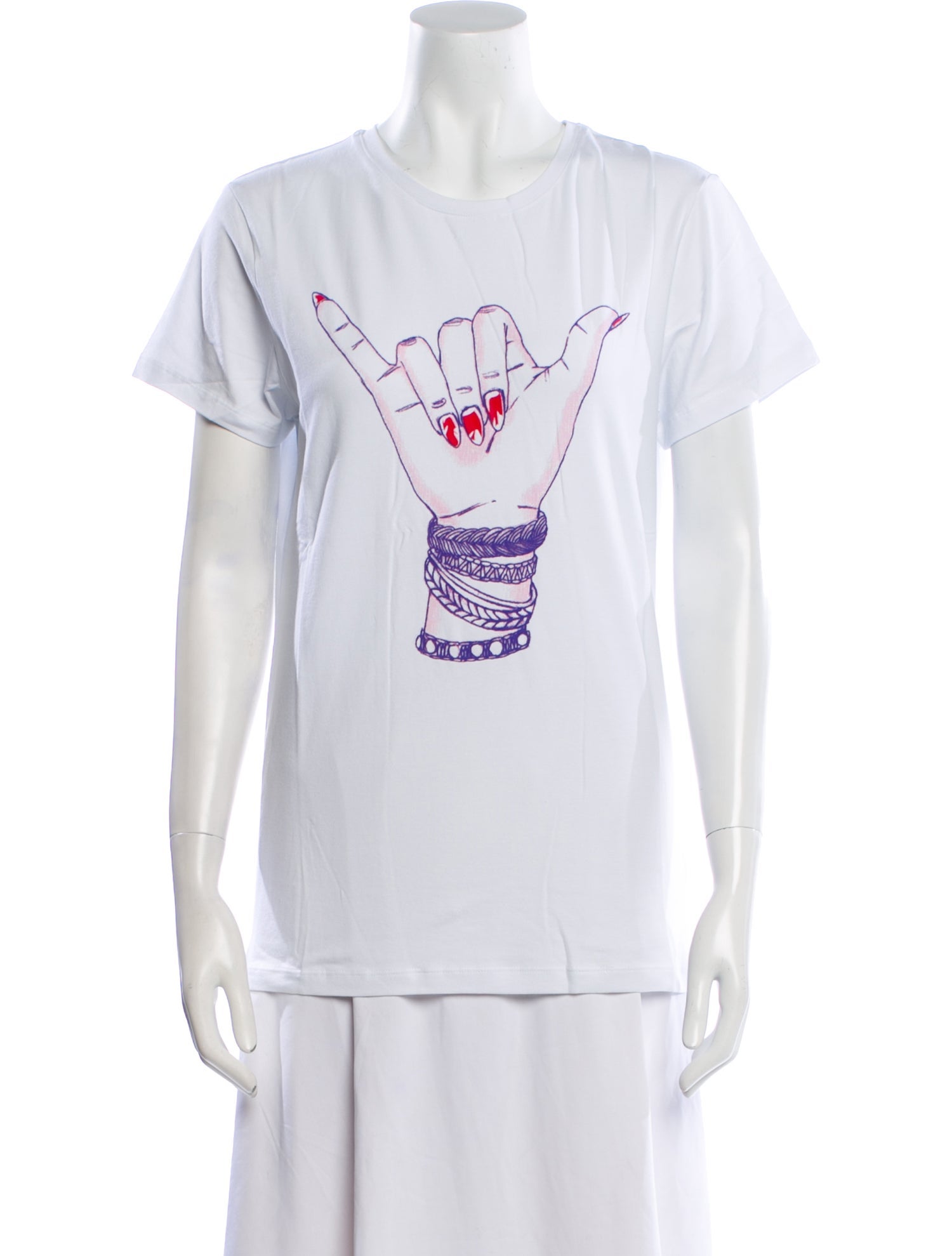 Jonathan Cohen Graphic Print Crew Neck T-Shirt w/ Tags