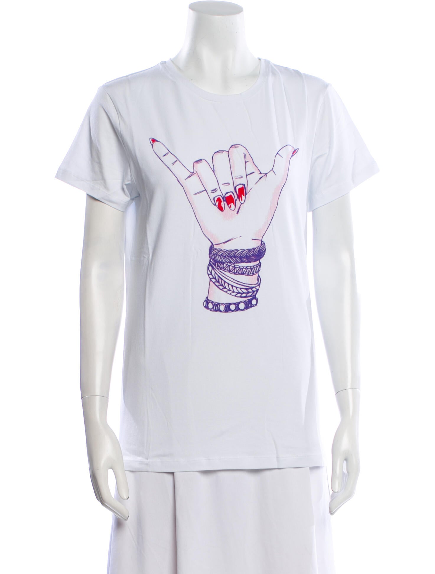 Jonathan Cohen Graphic Print Crew Neck T-Shirt w/ Tags