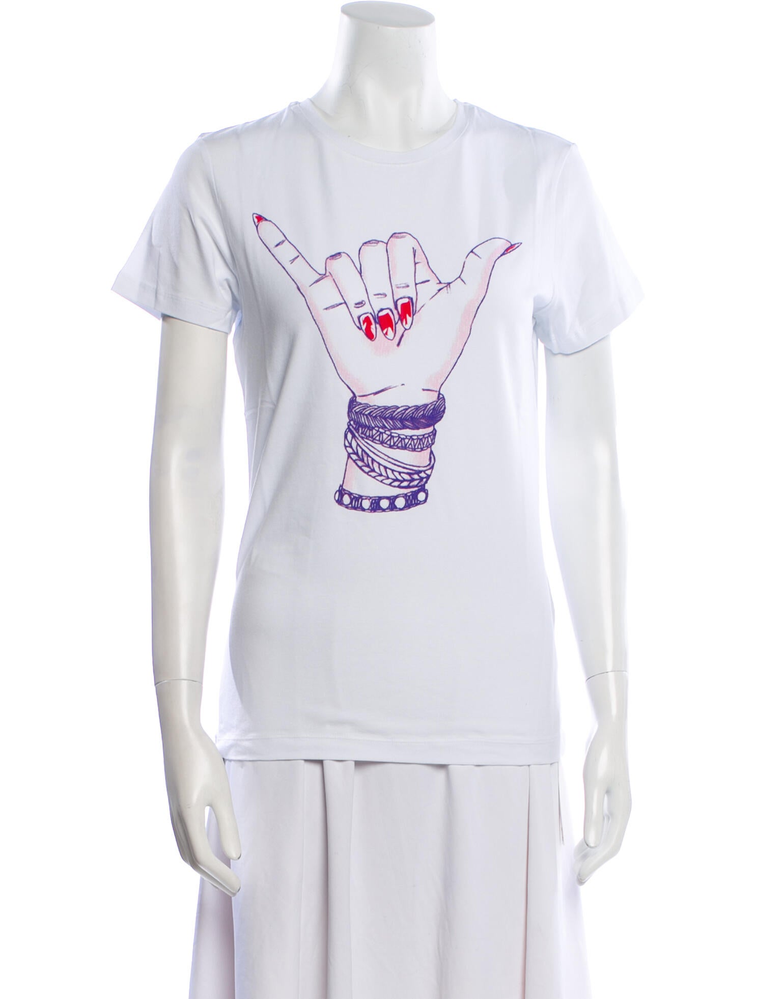 Jonathan Cohen Graphic Print Crew Neck T-Shirt w/ Tags