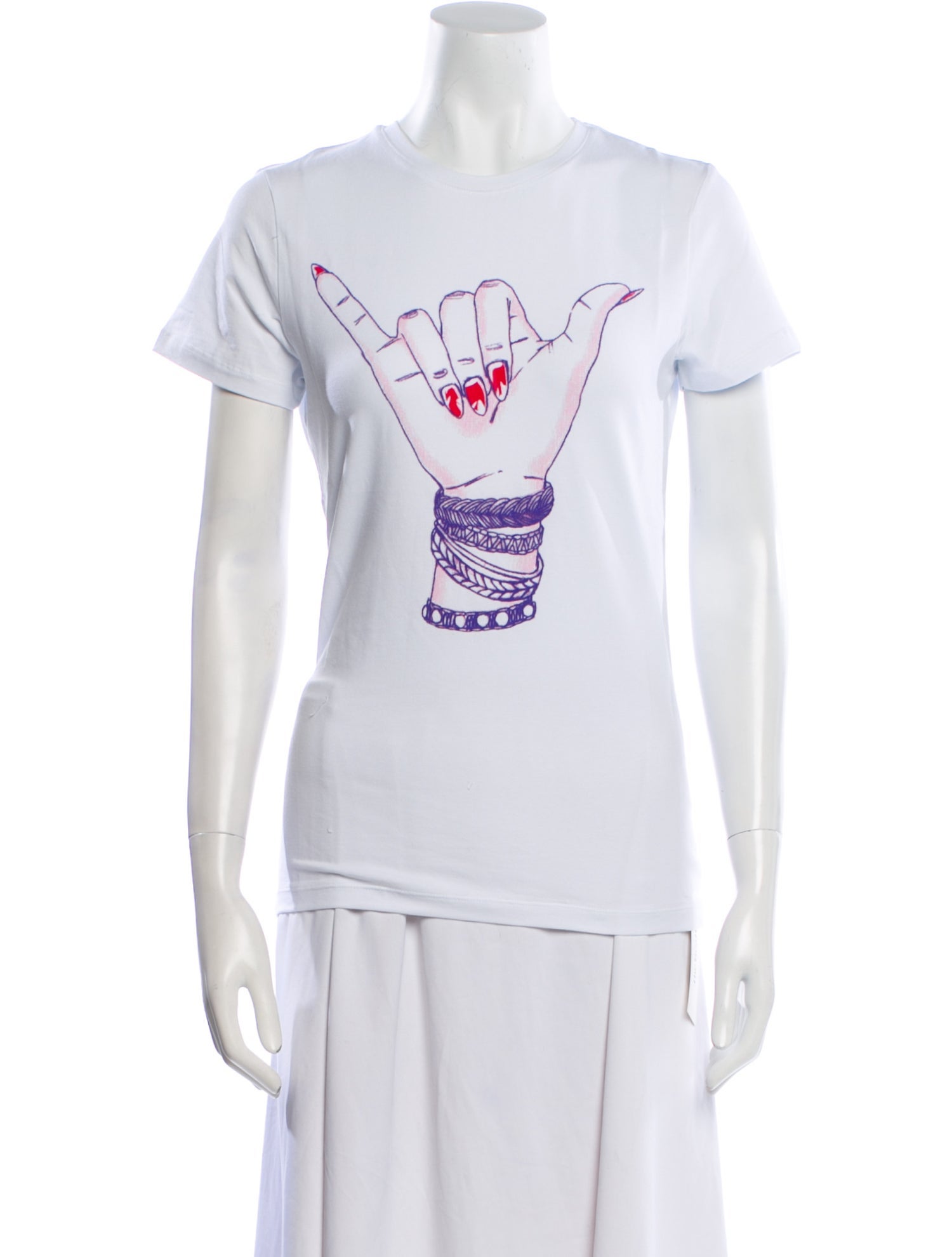 Jonathan Cohen Graphic Print Crew Neck T-Shirt w/ Tags