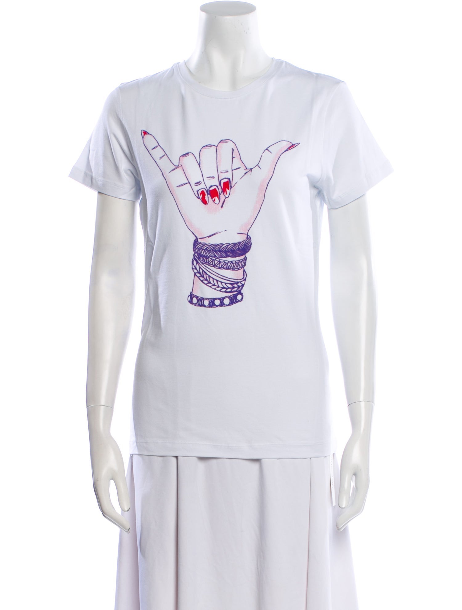 Jonathan Cohen Graphic Print Crew Neck T-Shirt w/ Tags